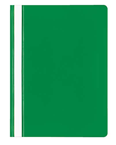 VELOFLEX 4748040 - Schnellhefter VELOFORM, 20 Stück, DIN A4, grün, PP, transparenter Vorderdeckel, mit Beschriftungsstreifen von VELOFLEX