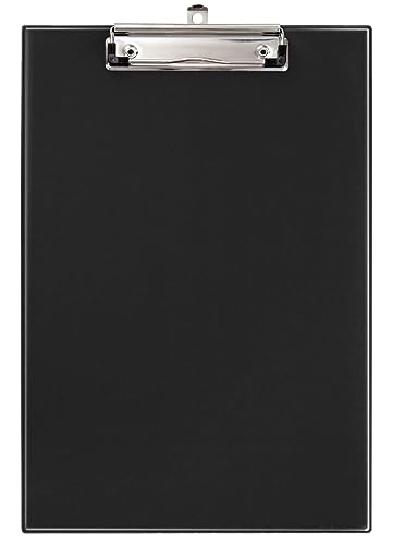 VELOFLEX 4814080 - Schreibplatte DIN A4, PVC-Folie, mit Spezialklammer, Hängeöse, Klarsichttasche, schwarz von VELOFLEX