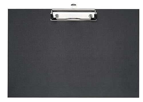 VELOFLEX 4817980 - Klemmbrett Quer, DIN A4, 1 Stück, schwarz, Schreibplatte mit Metallklemme und Aufhängöse VELOFLEX 4817980 - Klemmbrett Quer, DIN A4, 1 Stück, schwarz, Schreibplatte mit Metallklemme und Aufhängöse von VELOFLEX
