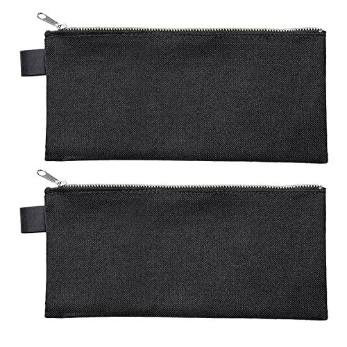 VELOFLEX A290501 - Banktasche mit Reißverschluss, DIN lang, 2 Stück, Geldtasche aus robustem Textil, Transporttasche VELOFLEX A290501 - Banktasche mit Reißverschluss, DIN lang, 2 Stück, Geldtasche aus robustem Textil, Transporttasche von VELOFLEX