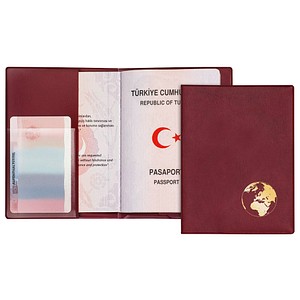 VELOFLEX Dokumentenhülle Document Safe®ePass Schutzhülle rot 10,0 x 13,5 cm von VELOFLEX