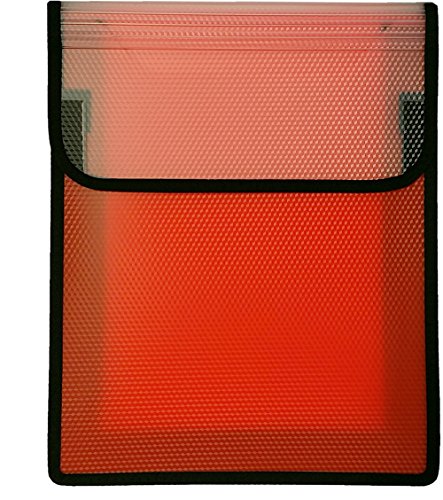 VELOFLEX Heftbox Velobag Ordnungsmappe A4, Klettverschluss (Rot, 1x Heftebox) von VELOFLEX