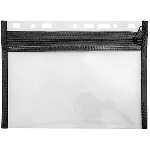 VELOFLEX Reißverschlussbeutel VELOBAG® transparent/schwarz 0,3 mm, 1 St. von VELOFLEX