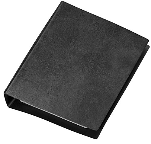 Veloflex 1164280 Taschenringbuch, Taschenbuch, Ordner DIN A6, 4-Ring-Mechanik, mit 50-Blatt kariert, schwarz (DIN A6 | 5 Stück, schwarz) von VELOFLEX
