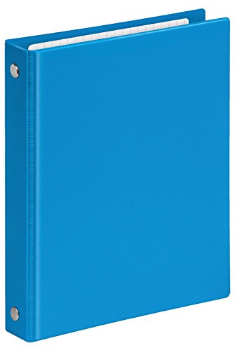 Veloflex 1164351 Taschenringbuch VELOCOLOR, Taschenbuch, DIN A6, 4-Ring-Mechanik, mit 50-Blatt kariert, blau von VELOFLEX