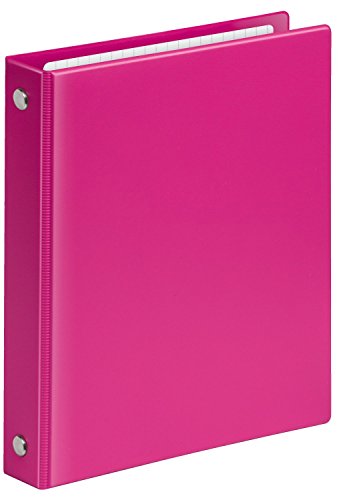 Veloflex 1164371 Taschenringbuch VELOCOLOR, Taschenbuch, DIN A6, 4-Ring-Mechanik, mit 50-Blatt kariert, pink von VELOFLEX