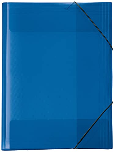 Veloflex 4442250 - Sammelmappe Crystal, DIN A4, starke PP-Folie, transparent blau, 1 Stück von VELOFLEX