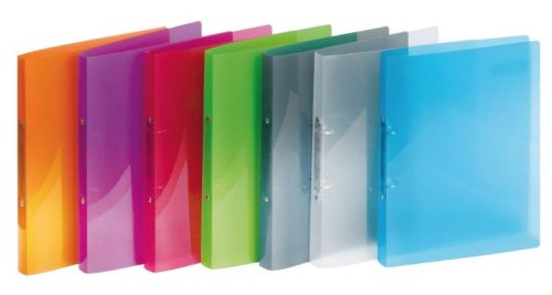 Veloflex PROPYGLASS blau, grün, grau, orange, rot, transparent Ring Binder – Ringbücher (Aufbewahrungsbox, Blau, Grün, Grau, Orange, Rot, Transparent, DIN A4, D-Ring, 2 cm, 245 mm) von VELOFLEX