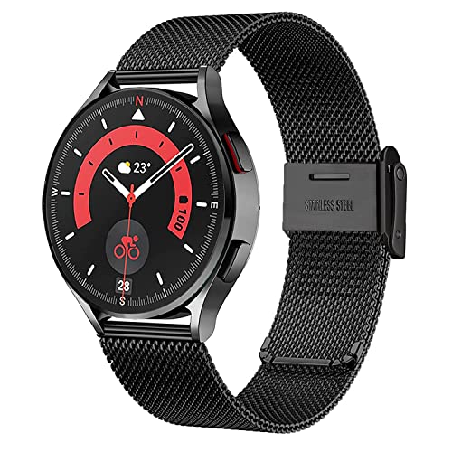 VELULYX Metallarmband für Samsung Galaxy Watch 5, 20 mm Edelstahlarmband für Galaxy Watch 6/Galaxy Watch 5 Pro/Galaxy Watch 4/4 Classic/Galaxy Watch 3 41mm/Galaxy Watch Active 2/Gear Sport von VELULYX