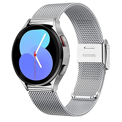 VELULYX Metallarmband für Samsung Galaxy Watch 5, 20 mm Edelstahlarmband für Galaxy Watch 6/Galaxy Watch 5 Pro/Galaxy Watch 4/4 Classic/Galaxy Watch 3 41mm/Galaxy Watch Active 2/Gear Sport von VELULYX