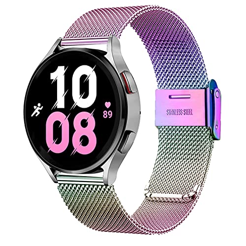 VELULYX Metallarmband für Samsung Galaxy Watch 7/FE/6/5/4 40mm 44mm, 20 mm Edelstahlarmband für Galaxy Watch 6 Classic/4 Classic/Watch 5 Pro/Watch 3 41mm/Active 2/Active 40MM/Galaxy Watch 42mm von VELULYX
