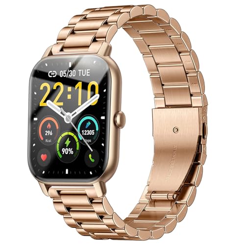 VELULYX Metallband für Gloryfit Smart Watch P66/P66D/P72/P95, 22mm Edelstahlband für Veryfit IDW19/IDW13/IDW16/IDW18, TUYOM LW36,H1/D1, T50S, Y6, YB54, G39, AGPTE LW11 VELULYX Metallband für Gloryfit Smart Watch P66/P66D/P72/P95, 22mm Edelstahlband für Veryfit IDW19/IDW13/IDW16/IDW18, TUYOM LW36,H1/D1, T50S, Y6, YB54, G39, AGPTE LW11 von VELULYX
