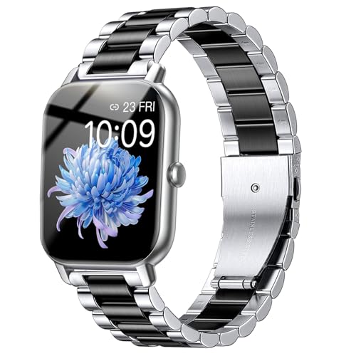 VELULYX Metallband für Gloryfit Smart Watch P66/P66D/P72/P95, 22mm Edelstahlband für Veryfit IDW19/IDW13/IDW16/IDW18, TUYOM LW36,H1/D1, T50S, Y6, YB54, G39, AGPTE LW11 VELULYX Metallband für Gloryfit Smart Watch P66/P66D/P72/P95, 22mm Edelstahlband für Veryfit IDW19/IDW13/IDW16/IDW18, TUYOM LW36,H1/D1, T50S, Y6, YB54, G39, AGPTE LW11 von VELULYX