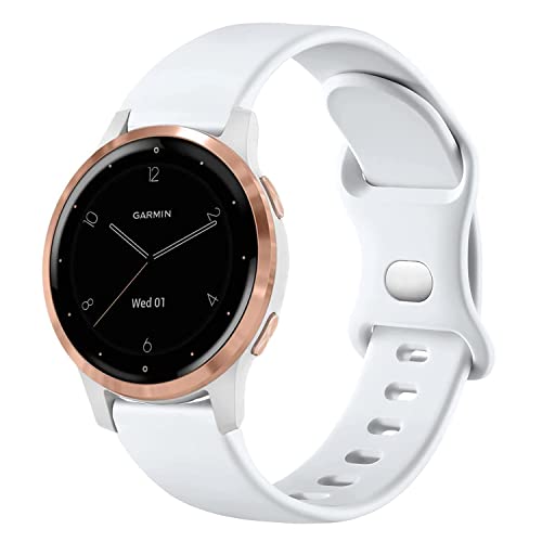 VELULYX Silikonarmband kompatibel mit Vivoactive 4S/Venu 2S/Venu 3S/Vivomove 3S, 18mm Sportarmband für Fossil Ladies Gen 6/Gen 5E/Fossil Ladies Q Venture HR Gen 4/Withings Steel HR 36mm von VELULYX