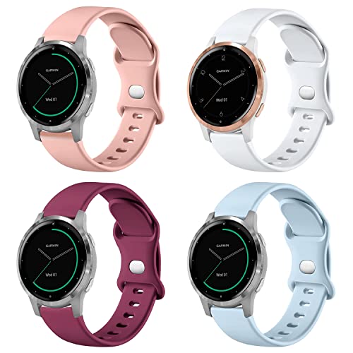 VELULYX Silikonarmband kompatibel mit Garmin Vivoactive 4S/Venu 2S/Venu 3S/Vivomove 3S, 18mm Sportarmband für Fossil Ladies Gen 6/Gen 5E/Fossil Ladies Q Venture HR Gen 4/Withings Steel HR 36mm VELULYX Silikonarmband kompatibel mit Garmin Vivoactive 4S/Venu 2S/Venu 3S/Vivomove 3S, 18mm Sportarmband für Fossil Ladies Gen 6/Gen 5E/Fossil Ladies Q Venture HR Gen 4/Withings Steel HR 36mm von VELULYX