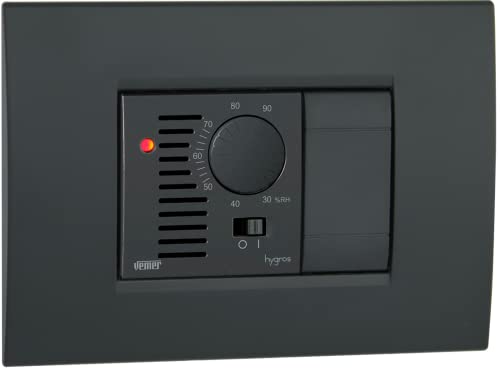 Vemer VE789000 Hygros - Elektronisches Hygros, 2 Einbaumodule, Stromversorgung 230 V, Grau Anthrazit/Weiß von VEMER