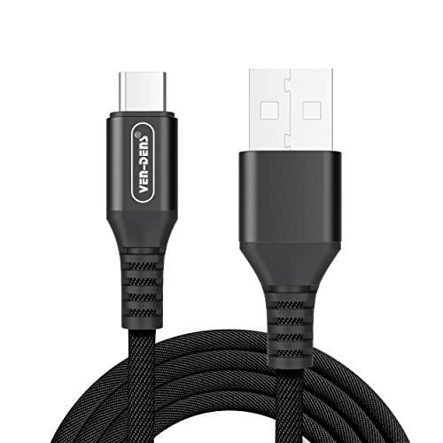 VEN-DENS Ladekabel für Honor 50 / Honor 50 Pro/Honor 50 Lite Ladekabel, [1,5 M] 3A Nylon geflochtenes USB Typ C Kabel USB auf USB C Ladekabel Datenkabel Schnellladekabel (Schwarz) von VEN-DENS