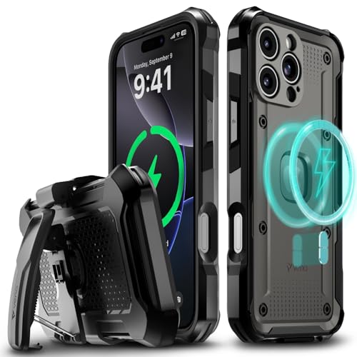 VENA vArmor Robuste Schutzhülle für iPhone 16 Pro Max mit Gürtelclip, Militärqualität, funktioniert mit MagSafe; robuste, robuste Schutzhülle mit Ständer, Schwarz/Graphitgrau VENA vArmor Robuste Schutzhülle für iPhone 16 Pro Max mit Gürtelclip, Militärqualität, funktioniert mit MagSafe; robuste, robuste Schutzhülle mit Ständer, Schwarz/Graphitgrau von VENA