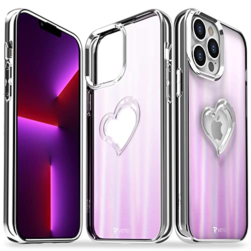 VENA vLove Holographic Hülle Kompatibel Mit Apple iPhone 13 Pro Max (6.7"-inch), (Heart Shape, Magsafe Kompatibel) Schutzhülle Dual Layer Bumper Case Cover - Regenbogen von VENA