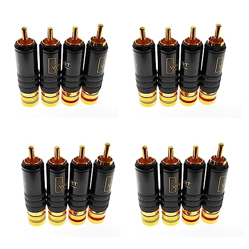 VENEKA 16x WBT-0144 Vergoldeter Cinch Stecker Cinch Stecker Typ AV Audio- und Video Stecker Video Stecker VENEKA 16x WBT-0144 Vergoldeter Cinch Stecker Cinch Stecker Typ AV Audio- und Video Stecker Video Stecker von VENEKA
