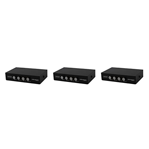 VENEKA 3 x Mini-USB-Drucker-Scanner, 4 Anschlüsse, zum Teilen von Switch, Splitterbox, Hub von VENEKA