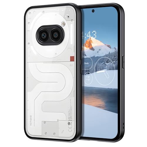 VENINGO Hülle für Nothing Phone 2a, kompatibel mit kabellosem Laden, Ganzkörper-Schutzhülle, stoßfeste, rutschfeste, transparente Matte Rückseite, Fingerabdruck-resistente Handyhülle, Transparente von VENINGO