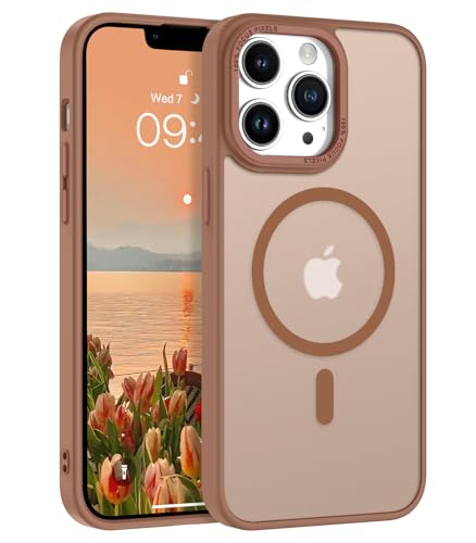 VENINGO Hülle für iPhone 12/13 Pro Max 6,7 Zoll Magnetische stoßfeste Handyhülle, Matte Durchscheinend Rückseite Schutzhülle, Stoßfest, Kratzfest, Anti-Fingerabdruck, Wüstensand VENINGO Hülle für iPhone 12/13 Pro Max 6,7 Zoll Magnetische stoßfeste Handyhülle, Matte Durchscheinend Rückseite Schutzhülle, Stoßfest, Kratzfest, Anti-Fingerabdruck, Wüstensand von VENINGO