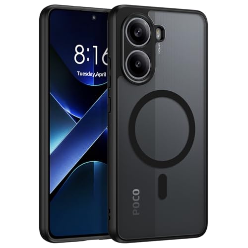 VENINGO Magnetische Schutzhülle für Xiaomi Poco X7 Pro Hülle kompatibel mit MagSafe Cover transparent matt Silikon TPU Anti-Fingerabdruck Schutzhülle für Xiaomi POCO X7 PRO 6,67 Zoll Schwarz VENINGO Magnetische Schutzhülle für Xiaomi Poco X7 Pro Hülle kompatibel mit MagSafe Cover transparent matt Silikon TPU Anti-Fingerabdruck Schutzhülle für Xiaomi POCO X7 PRO 6,67 Zoll Schwarz von VENINGO