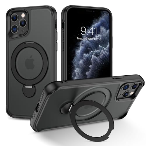 VENINGO Magnetische Schutzhülle für iPhone 11 Pro, Transparent, Stoßfest, Kompatibel mit MagSafe Ringhalter, Schwarz VENINGO Magnetische Schutzhülle für iPhone 11 Pro, Transparent, Stoßfest, Kompatibel mit MagSafe Ringhalter, Schwarz von VENINGO