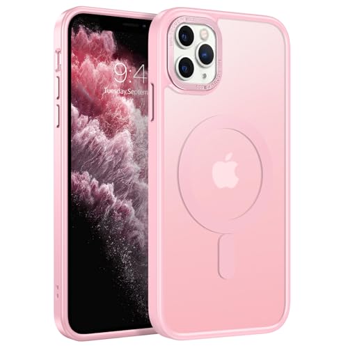 VENINGO Magnetische Schutzhülle für iPhone 11 Pro Max Hülle kompatibel mit MagSafe Cover transparent matt Silikon TPU Anti-Fingerabdruck Schutzhülle für iPhone 11 Pro Max 6,5 Zoll Zartrosa VENINGO Magnetische Schutzhülle für iPhone 11 Pro Max Hülle kompatibel mit MagSafe Cover transparent matt Silikon TPU Anti-Fingerabdruck Schutzhülle für iPhone 11 Pro Max 6,5 Zoll Zartrosa von VENINGO