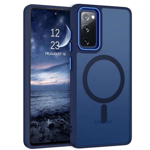 VENINGO Schutzhülle für Samsung Galaxy S20 FE 4G/5G 6,5 Zoll, kompatibel mit MagSafe, stoßfest, rutschfest, transparent, matt, Rückseite, 360 Grad, strapazierfähig, kompletter Schutz (Dunkelblau) VENINGO Schutzhülle für Samsung Galaxy S20 FE 4G/5G 6,5 Zoll, kompatibel mit MagSafe, stoßfest, rutschfest, transparent, matt, Rückseite, 360 Grad, strapazierfähig, kompletter Schutz (Dunkelblau) von VENINGO