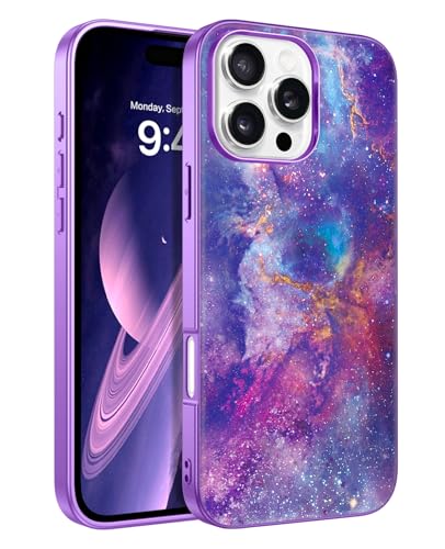 VENINGO Schutzhülle für iPhone 16 Pro Max 6,9 Zoll Violett mit Glitzerndem Muster, Lichteffekt, TPU Material, 360-Grad-Rundumschutz, Violett VENINGO Schutzhülle für iPhone 16 Pro Max 6,9 Zoll Violett mit Glitzerndem Muster, Lichteffekt, TPU Material, 360-Grad-Rundumschutz, Violett von VENINGO