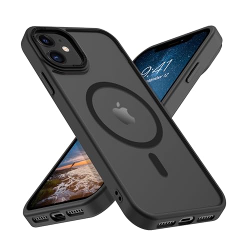 VENINGO iPhone 11 Hülle 6,1 Zoll, Handyhülle iPhone 11 Kompatibel mit MagSafe stoßfeste Handyhülle, matt durchscheinend, 360 Grad Rundumschutz, Anti-Kratzer und Anti-Fingerabdrücke, Schwarz von VENINGO