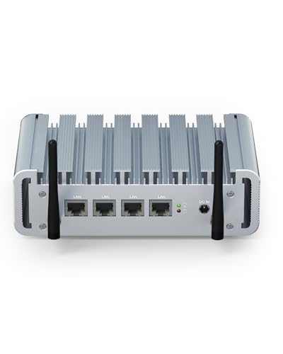 Firewall-Software Mini-PC N100, Router-Server, i225 2.5Gbe Lan 4 Port, Alder Lake, 16GB DDR5 RAM 512GB SSD, HD, DP, SIM-Steckplatz, Wifi, Support WatchDog, Auto Power On, Firewall Micro Appliance von VENOEN