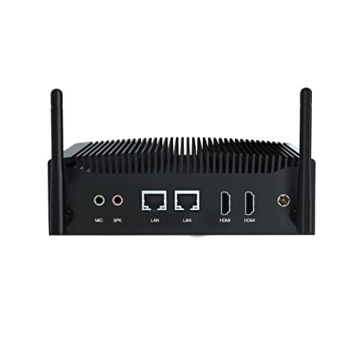 Industria Fanless Mini PC, Core i5 4258U, Windows 7/10, 8GB DDR3 RAM 128GB SSD, Dual HD-MI, SIM-Karten-Slot, RS232 COM, USB3.0, Gigabit Ethernet, Wifi AC, BT, Desktop Kleincomputer, Wake-on-LAN von VENOEN