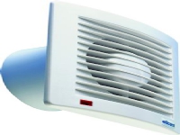 MAICO Ventilator E-Style 100 PRO MHT, Rückschlagklappe, Zeitschaltuhr (Nachlauf 3-25min) und Feuchteregelung 40-80% RH. Luftmenge 95m³/h. Abmessungen 160x160/ø98mm. von VENTICO