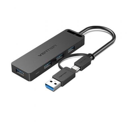 Hub USB 3.0 Y tipo-c vention chtbb/ 4xusb/ usb tipo-c pd von VENTION
