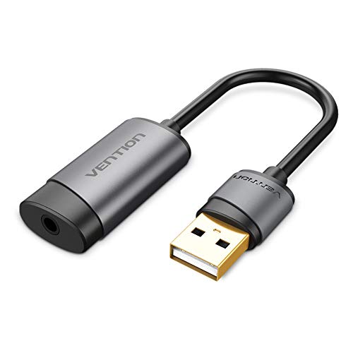 VENTION 3.5mm External USB Sound Card USB Adapter with Microphone USB to 3.5mm Jack Plug for PS4 Laptop Computer Headphone Sound Card von VENTION