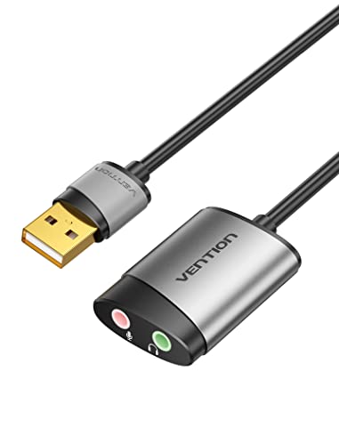 VENTION Externe USB Soundkarte für Computer,PS5,PS4,External Sound Card USB Audio Stereo Adapter für Windows und Mac. von VENTION