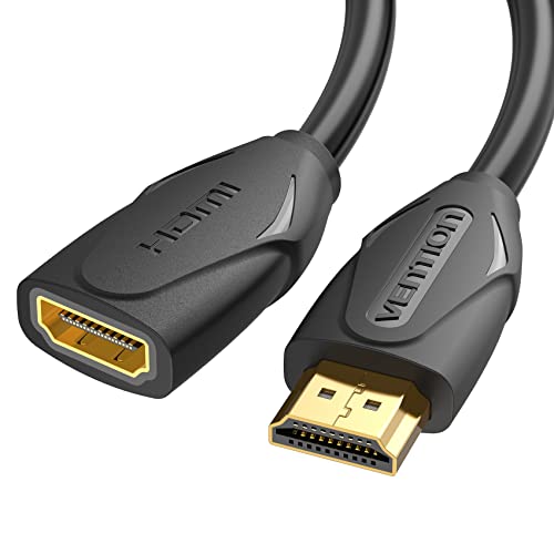 VENTION HDMI 2.0 Verlängerungkabel 0,5m 4K 60Hz 18Gbps Stecker auf Buchse HDMI Verlängerung Kompatibel mit TV, Laptop, Tablet, HDTV, Projektor von VENTION