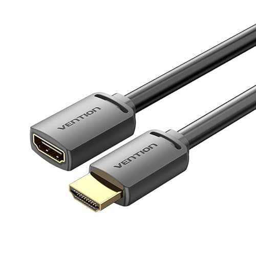 VENTION HDMI-A Male to HDMI-A Female 4K HD Cable PVC Type Black 0.5m von VENTION