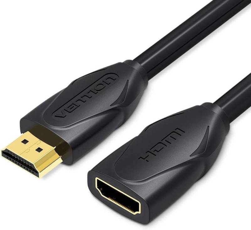 VENTION HDMI-Verlängerungskabel, 1 m, 4K 30Hz Schwarz HDMI-Kabel von VENTION