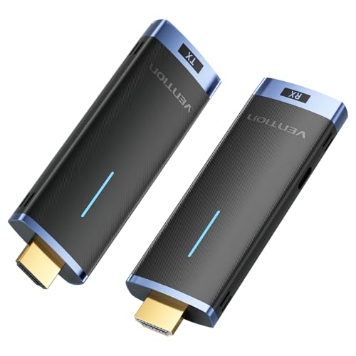 VENTION Kabelloser HDMI-Sender und -Empfänger, 50 m kabelloser HDMI-Extender, Plug and Play, unterstützt 2,4/5 GHz HDMI-Adapter zum Streamen von Videos von Laptop/PC auf Monitor/Projektor/HDTV VENTION Kabelloser HDMI-Sender und -Empfänger, 50 m kabelloser HDMI-Extender, Plug and Play, unterstützt 2,4/5 GHz HDMI-Adapter zum Streamen von Videos von Laptop/PC auf Monitor/Projektor/HDTV von VENTION