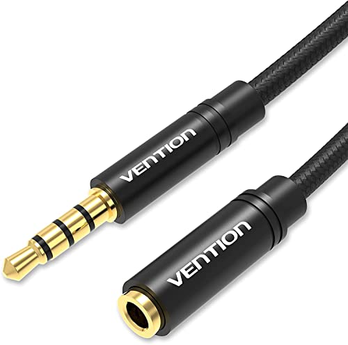 VENTION-Kopfhörer-Verlängerungskabel,3,5-mm-Audio-Verlängerungskabel,Stereo-Audio-Kabel,4 Polig TRRS 3.5mm Stereo-Verlängerungskabel,Stützmikrofon vergoldetes Nylon-Geflechtkabel für Headset/TV/Laptop von VENTION