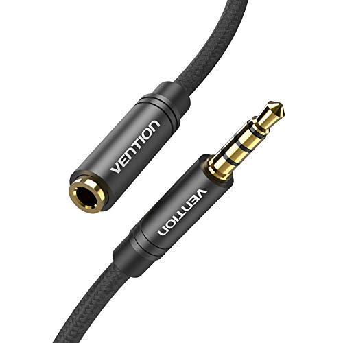 VENTION-Kopfhörer-Verlängerungskabel,3,5-mm-Audio-Verlängerungskabel,Stereo-Audio-Kabel,4 Polig TRRS 3.5mm Stereo-Verlängerungskabel,Stützmikrofon vergoldetes Nylon-Geflechtkabel für Headset/TV/Laptop von VENTION