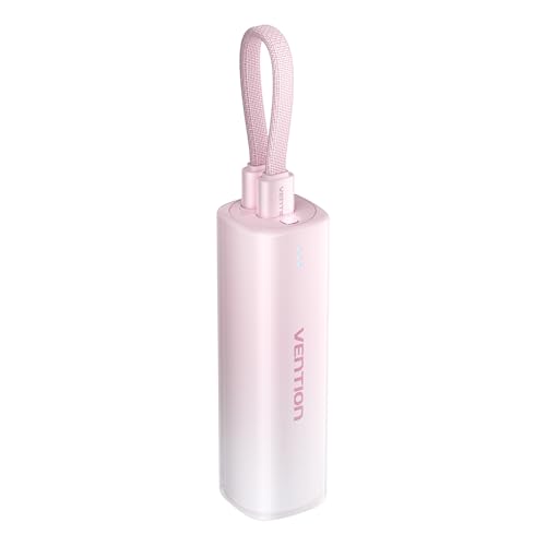 VENTION Mini Power Bank 5000mAh mit USB C & Lightning Kabel PD 20W Farbige Powerbank Klein Schnellladen mit LED Display, Kompatibel mit iPhone 16 15 14 13, iPad, Samsung Galaxy, MacBook, Huawei - Rot VENTION Mini Power Bank 5000mAh mit USB C & Lightning Kabel PD 20W Farbige Powerbank Klein Schnellladen mit LED Display, Kompatibel mit iPhone 16 15 14 13, iPad, Samsung Galaxy, MacBook, Huawei - Rot von VENTION