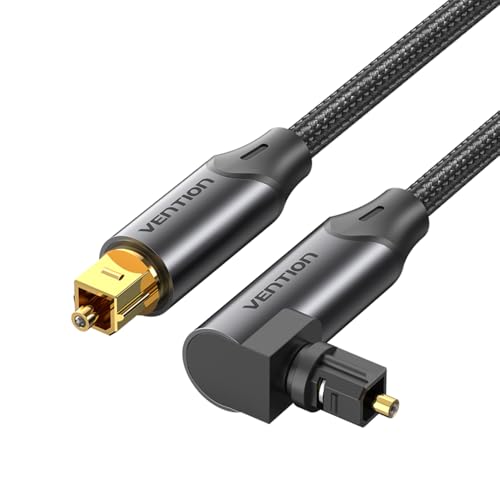 VENTION Optisches Audiokabel rechtwinkliges digitales optisches Audiokabel Toslink Digitalkabel für Soundbar und TV,vergoldetes optisches Kabel für Heimkino,S/PDIF,PS4,Xbox,Stereoanlage(3.28FT/1Meter) VENTION Optisches Audiokabel rechtwinkliges digitales optisches Audiokabel Toslink Digitalkabel für Soundbar und TV,vergoldetes optisches Kabel für Heimkino,S/PDIF,PS4,Xbox,Stereoanlage(3.28FT/1Meter) von VENTION