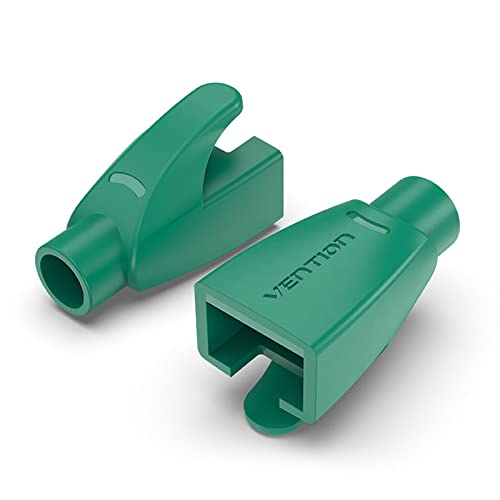 VENTION RJ45 Netzwerkstecker RJ45 Stecker Ethernet LAN Steckverbinder, Verdickung RJ45 Kabel-Kunststoff Kappe 50 Stück (Grün) von VENTION