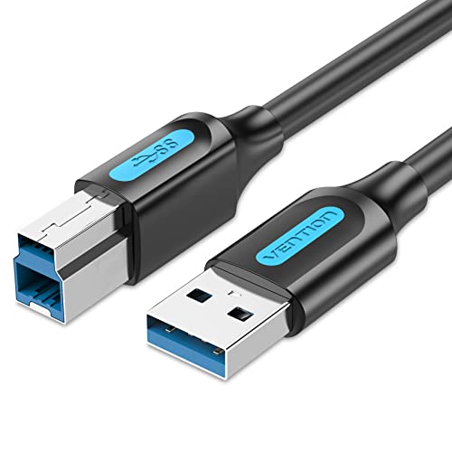 VENTION Druckerkabel 3m USB 3.0 Typ A Stecker auf Typ B Stecker Kabel Scanner Kabel USB Druckerkabel kompatibel mit HP/Epson/Dell/Canon/Lexmark/Xerox/Brother/Samsung usw von VENTION