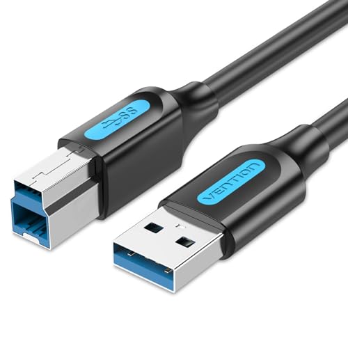 VENTION Druckerkabel 0.5m USB 3.0 Typ A Stecker auf Typ B Stecker Kabel Scanner Kabel USB Druckerkabel kompatibel mit HP/Epson/Dell/Canon/Lexmark/Xerox/Brother/Samsung usw von VENTION